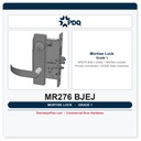 PDQ MR276 BJEJ Grade 1 Mortise Lockset – Privacy w/Indicator, US32D Satin Stainless