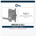 PDQ MR259 PJEJ Grade 1 Mortise Lockset – Dormitory w/Indicator F33 Function, US32D Satin Stainless