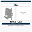 PDQ MR148 KJEJ Mortise Lockset – Classroom Function, Grade 1, US32D Satin Stainless