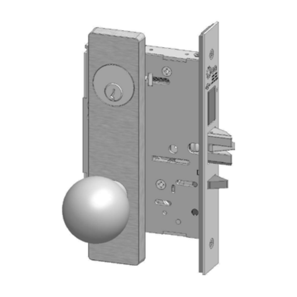 PDQ MR128 KJEJ Grade 1 Institution Deadbolt Mortise Lockset, US32D Satin Stainless