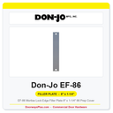 Don-Jo EF-86 Mortise Lock Edge Filler Plate 8" x 1-1/4" | 86 Prep Cover