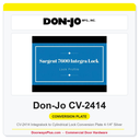Don-Jo CV-2414 Integralock to Cylindrical Lock Conversion Plate – 4-1/4" Silver