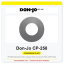 Don-Jo CP-258 Cylindrical to Rim Cylinder Hole Conversion Plate | 2-5/8" Steel