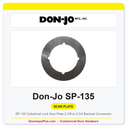 Don-Jo SP-135 Cylindrical Lock Scar Plate | 2-3/8 to 2-3/4 Backset Conversion