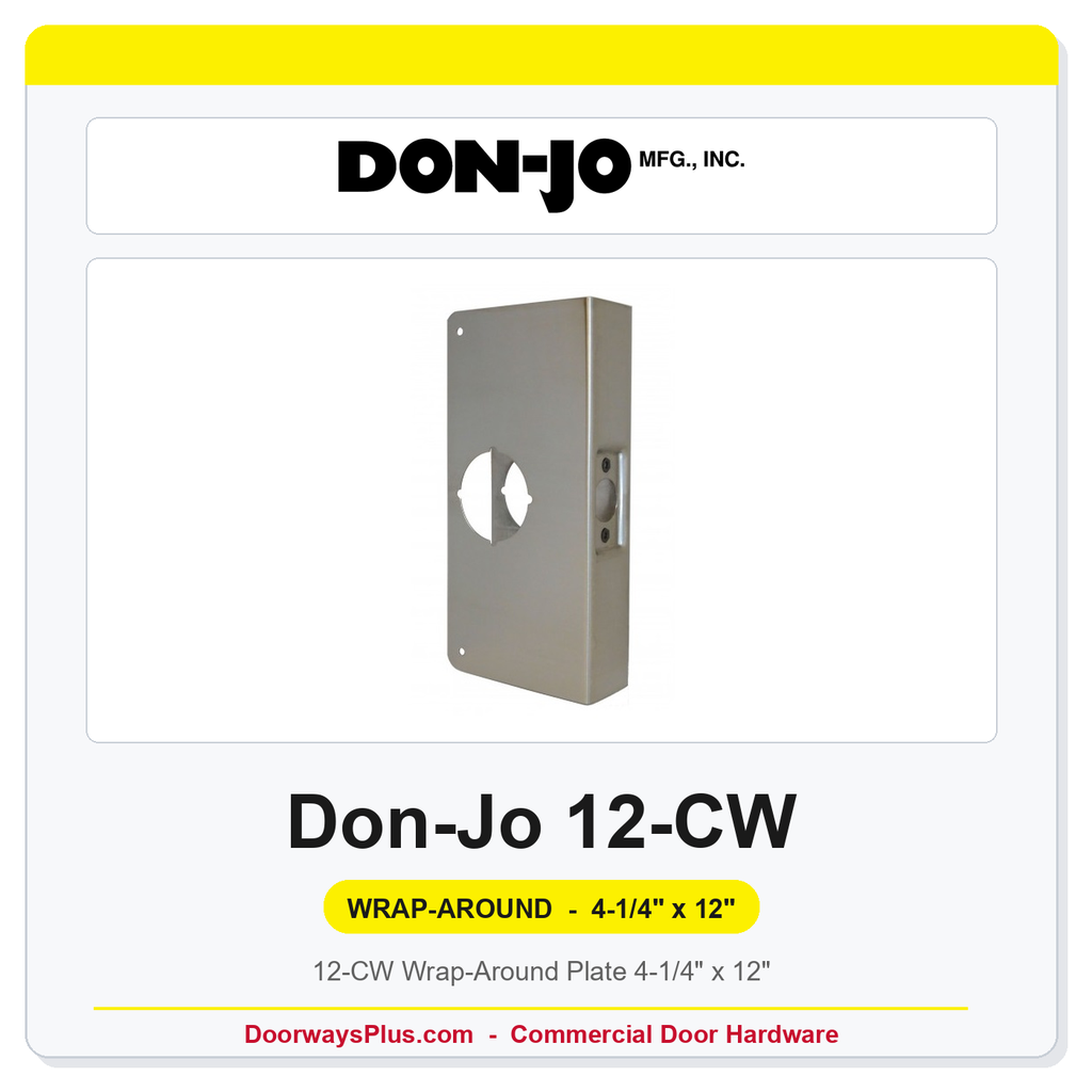 Don-Jo 12-CW Wrap-Around Plate | 4-1/4" x 12"