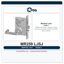 PDQ MR259 LJSJ Grade 1 Mortise Lockset – Dormitory w/Indicator (ANSI F33) US32D Satin Stainless