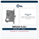 PDQ MR259 KJSJ Grade 1 Mortise Lockset – Dormitory w/Indicator (ANSI F33) US32D Satin Stainless