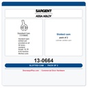 Sargent 13-0664 Slotted cam - Pack of 2