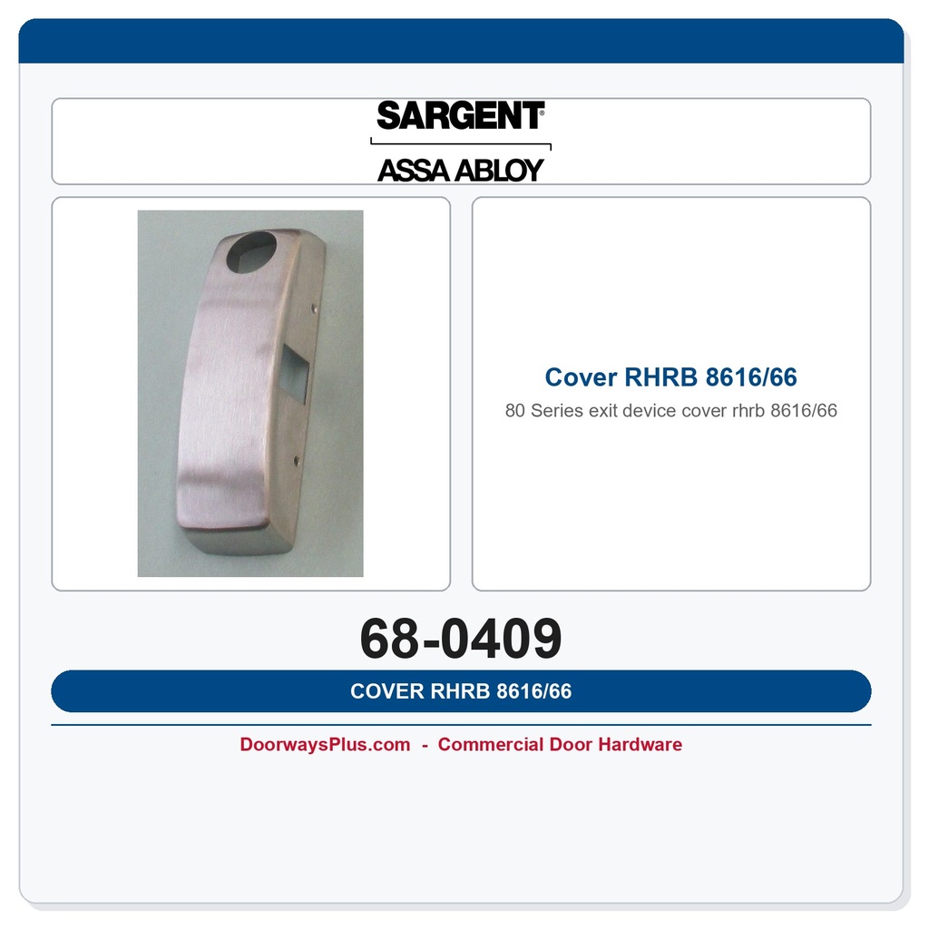Sargent 68-0409 Cover RHRB 8616/66