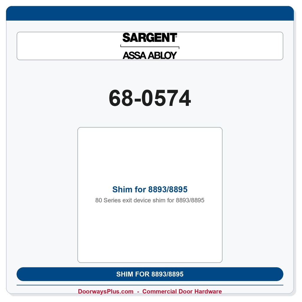 Sargent 68-0574 Shim for 8893/8895