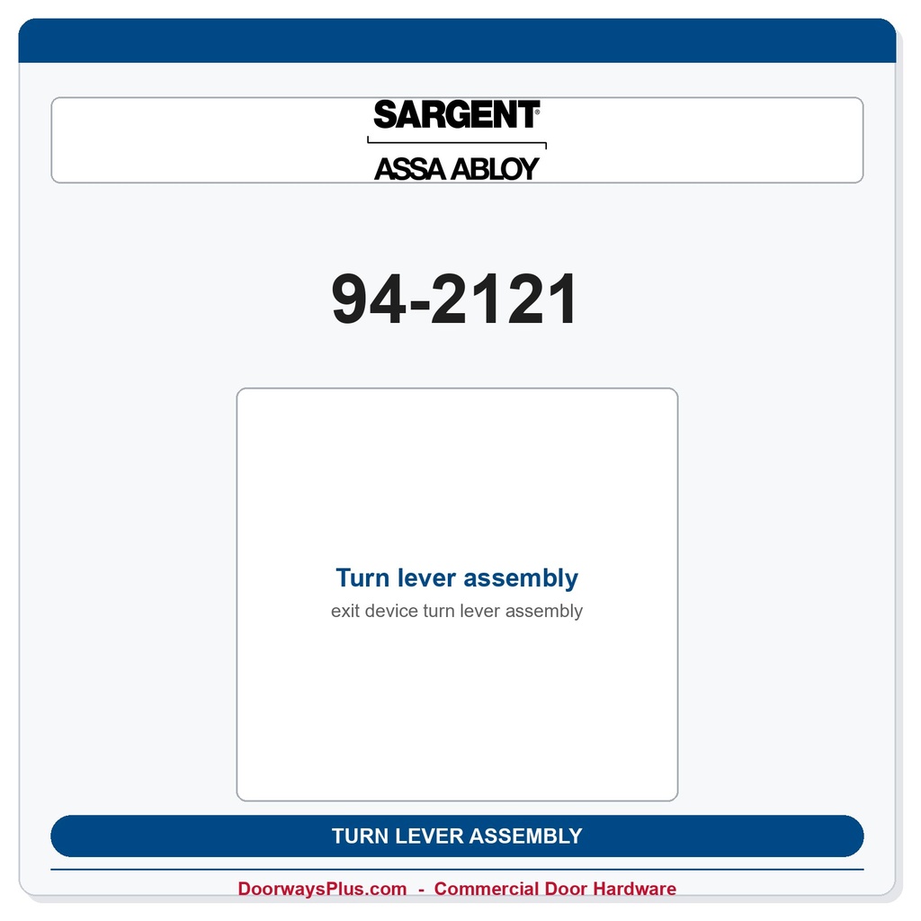 Sargent 94-2121 Turn lever assembly