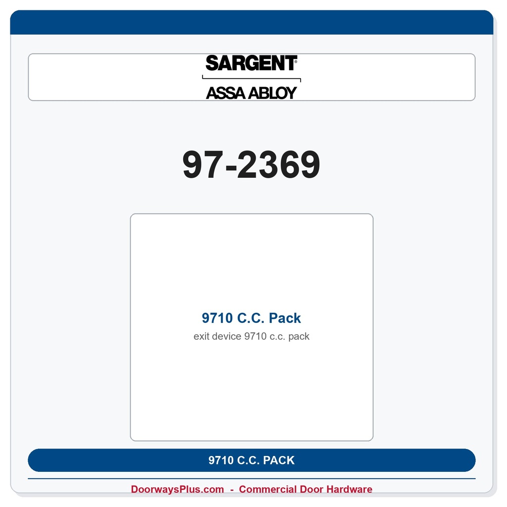 Sargent 97-2369 9710 C.C. Pack