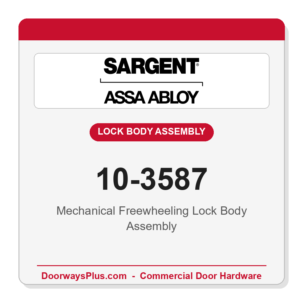 Sargent 10-3587 Mechanical Freewheeling Lock Body Assembly – 10X Line