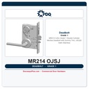PDQ MR214 OJSJ Grade 1 Double Cylinder Mortise Deadbolt with Dummy Trim, US32D Satin Stainless