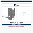 PDQ MR128 DJEW Grade 1 Institution Deadbolt Mortise Lock – Wide Escutcheon, US32D Satin Stainless