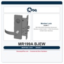 PDQ MR199A BJEW Electrified Storeroom Mortise Lockset – Grade 1, Wide Escutcheon, US32D Satin Stainless
