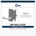 PDQ MR199A DJEW Grade 1 Electrified Storeroom Mortise Lockset – Wide Escutcheon, US32D Satin Stainless