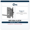 PDQ MR199A HJEW Electrified Storeroom Mortise Lockset – Grade 1, US32D Satin Stainless