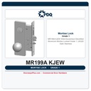 PDQ MR199A KJEW Wide Escutcheon Electrified Storeroom Mortise Lockset – Grade 1, US32D Satin Stainless