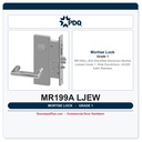 PDQ MR199A LJEW Electrified Storeroom Mortise Lockset – Grade 1, Wide Escutcheon, US32D Satin Stainless