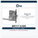 PDQ MR117 HJSR Grade 1 Front Door Mortise Lockset – Square Rose, US32D Satin Stainless