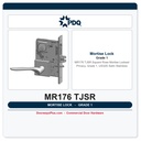 PDQ MR176 TJSR Square Rose Mortise Lockset – Privacy, Grade 1, US32D Satin Stainless