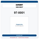 Sargent 97-0001 Dogging Key | 7/32" Hex | 80 Series Exit Devices