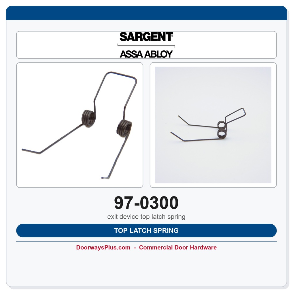 Sargent 97-0300 Top Latch Spring | SVR Exit Device Part