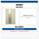 Sargent 82-0081 Mortise Lock Front | US32D Satin Stainless Steel | 8200 & 7800 Series