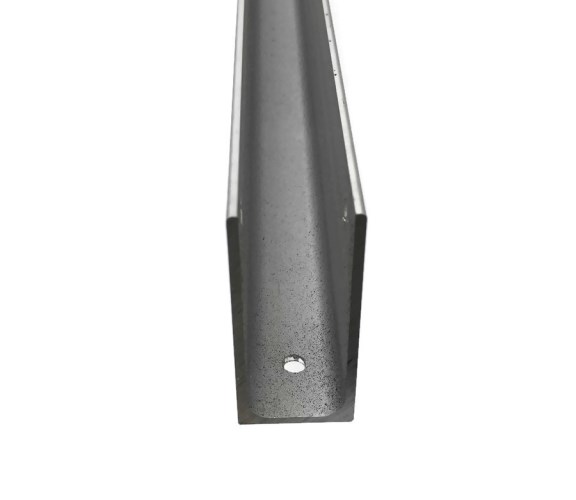 Hadrian 520257 Continuous Aluminum U-Channel | 55" Heavy-Duty (1" Thick Panel/Pilaster) Partition Bracket