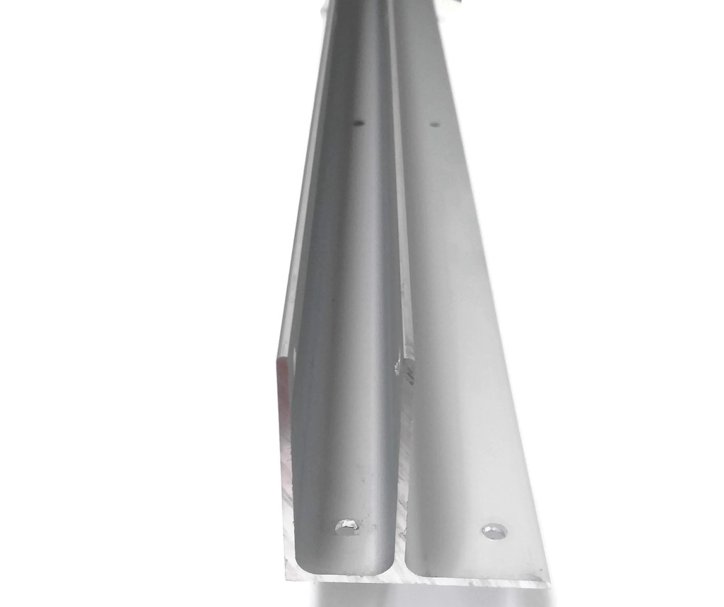 Hadrian 520357 Continuous Aluminum F-Channel | 55" Partition Wall-Mount Bracket