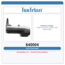 Hadrian 640004 / 640014 Lower Door Casting | Toilet Partition Hinge