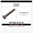 Rockwood SP1053 5/16-18 x 2-1/2" Socket Flat Head Bolt US32D 630