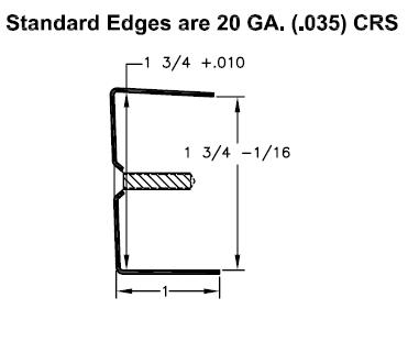 All Metal Stamping 206 Steel Door Edging 83-1/4" Beveled Edge, UL/WHI Listed