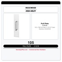 Rockwood 105 x 70B Pull Plate | 3-1/2"x15" Satin Stainless US32D/630