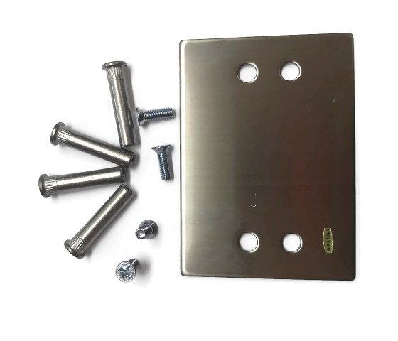 PDQ 4P01 Rim Exit Device Blank Plate Trim – Stainless Steel