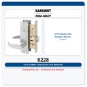 Sargent 8228 LE1P Dummy Trim Deadlock Mortise Deadbolt | LA Keyway, Grade 1 Commercial