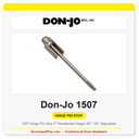 Don-Jo 1507 Hinge Pin Stop | 4" Residential Hinges | 95°–120° Adjustable