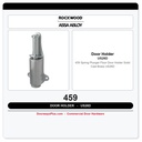 Rockwood 459 Spring Plunger Floor Door Holder | Solid Cast Brass US26D