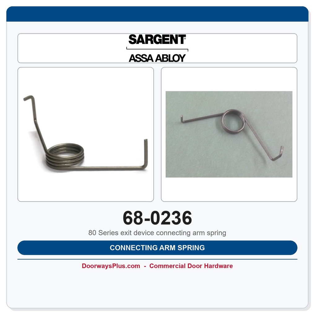 Sargent 68-0236 Connecting Arm Spring | 20, 30 & 80 Series Rail Devices