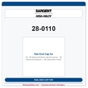 Sargent 28-0110 Rail End Cap for 30 Series Exit Devices — EN (Aluminum) Finish