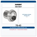 Sargent 70-43 SFIC Mortise Cylinder Housing Less Core | ANSI Grade 1