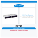 Bobrick B-2740 Double Roll Toilet Paper Dispenser – Cast Aluminum, Surface Mounted