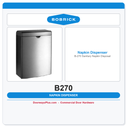 Bobrick B-270 Sanitary Napkin Disposal | Contura Series Surface Mounted