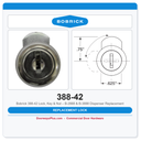 Bobrick 388-42 Lock, Key & Nut – B-2888 & B-3888 Dispenser Replacement