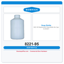 Bobrick 8221-95 Replacement Soap Bottle (No Cap) for B-8221