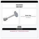 Rockwood 456 Straight Roller Stop | 4-9/16" Wall Mount Door Bumper