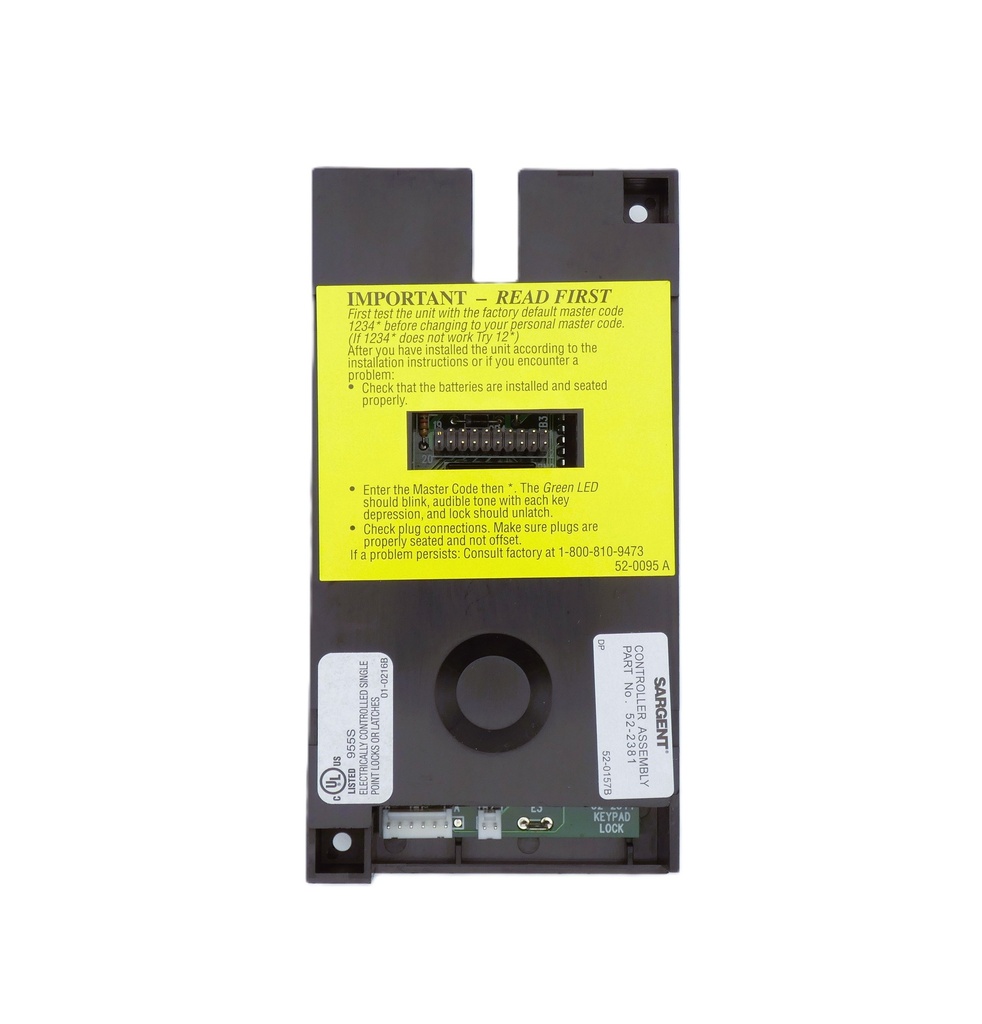 Sargent 52-2400 Replacement Controller for KP10G77 Cylindrical Lock