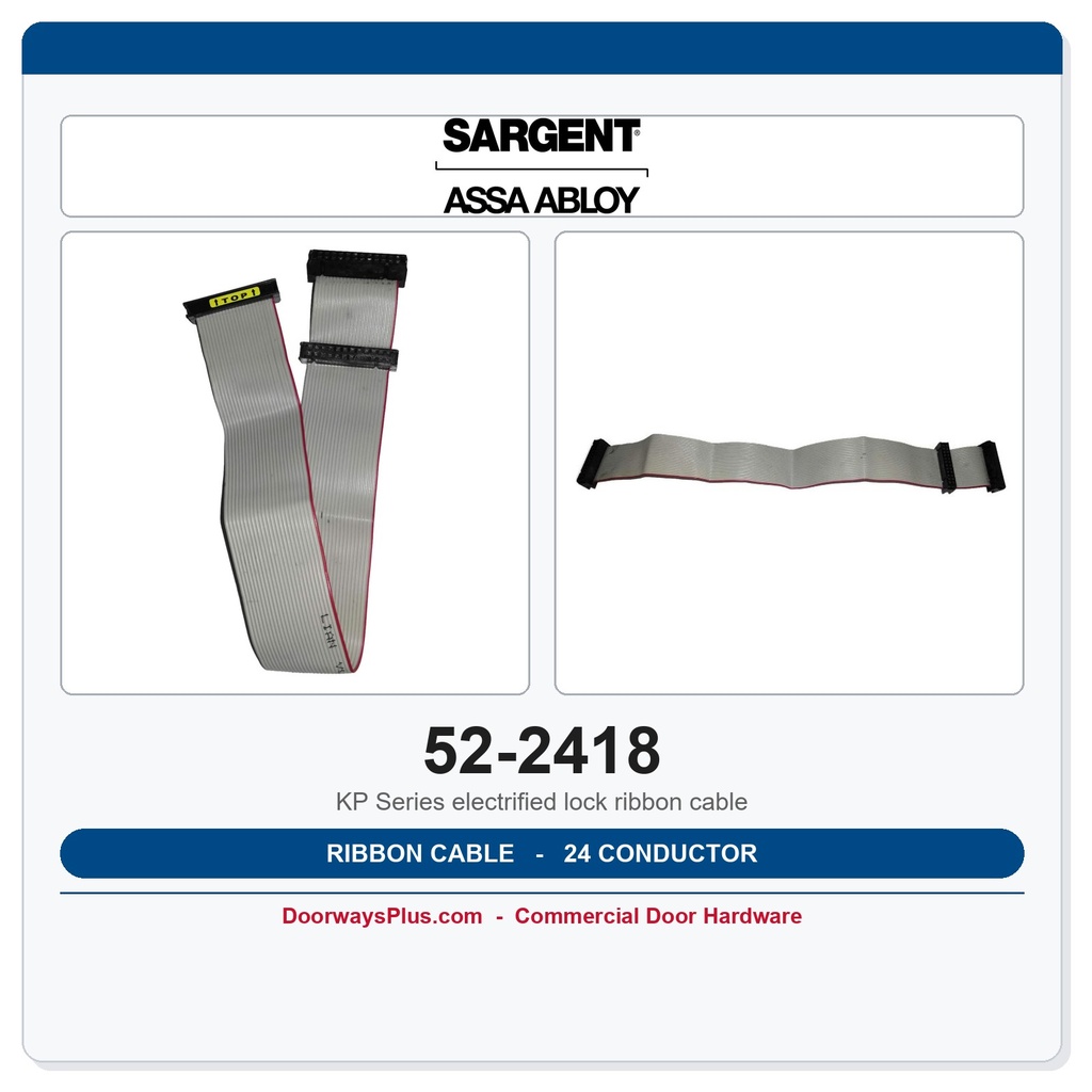 Sargent 52-2418 Ribbon Cable | 24-Conductor KP Series Electrified Lock