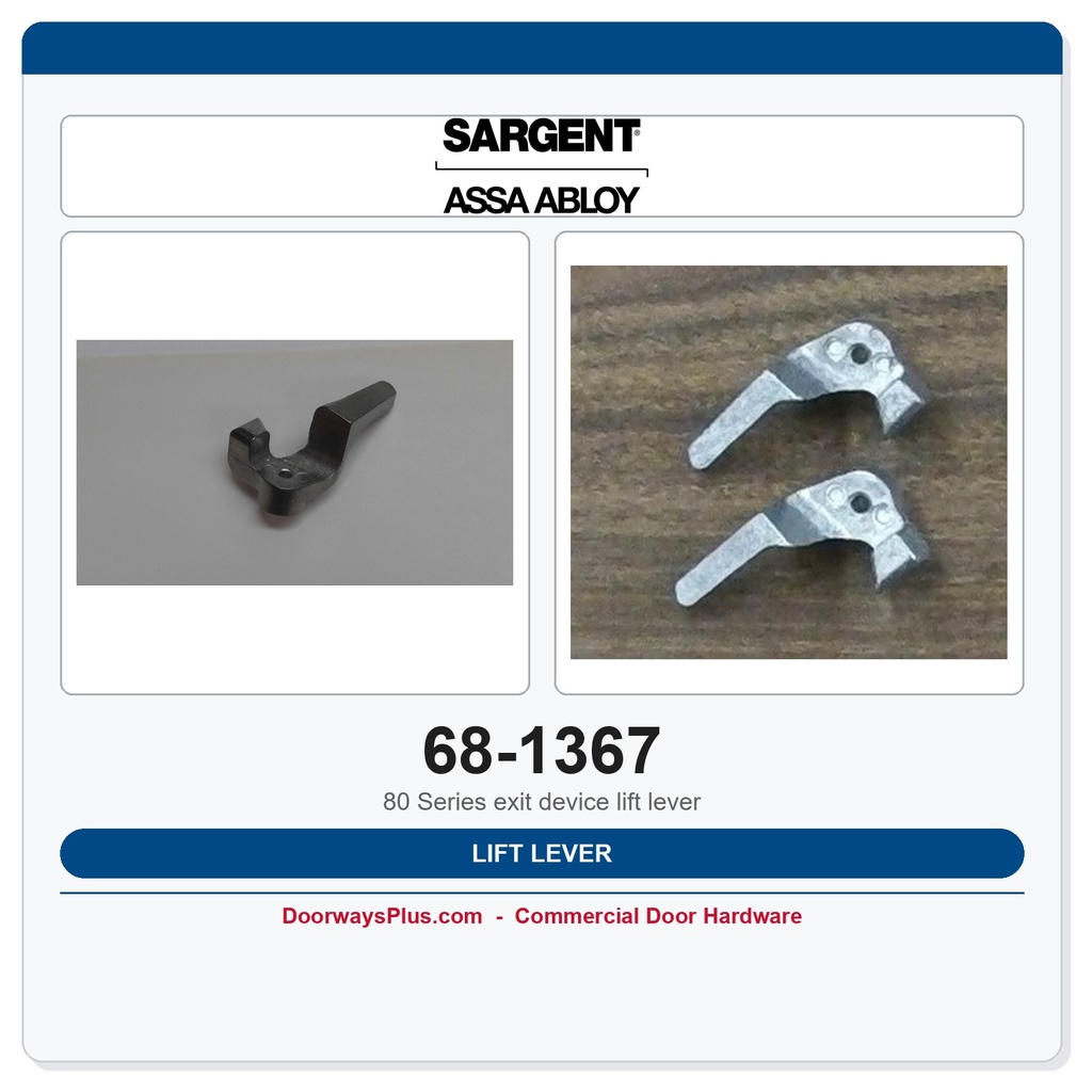 Sargent 68-1367 Lift Lever | 8800 Series RHR Rim Exit Device Part